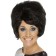 60s Beehive Wig Black